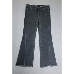 Anthropologie Pilcro Jeans Womens 27  29x26 Flare Black High Rise Stretch Icon